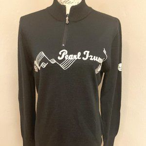 Pearl Izumi lightweight embroidered half zip sweater Size L EUC